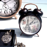 paris style bells metal alarm clock