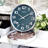 plastic wall clock 350mm glass face