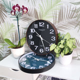 plastic wall clock 350mm glass face